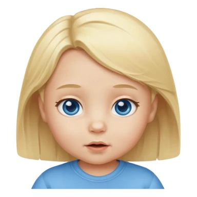 blue eyed blonde baby sticker