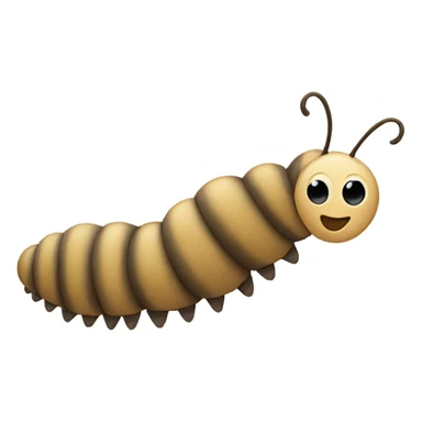 caterpillar turning into a butterfly - beige and neutral colours sticker
