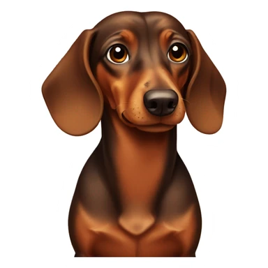brown daschund  sticker