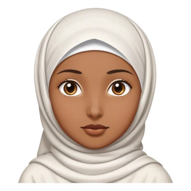 Girl in white hidjab sticker