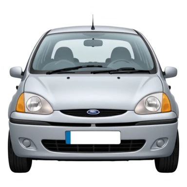 1998 Ford Fiesta LX Zetec 1.2 Front.jpg oval shaped headloghts with an oval grill  sticker