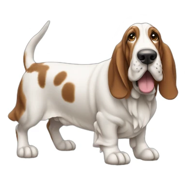 Dog basset hound full-body sticker