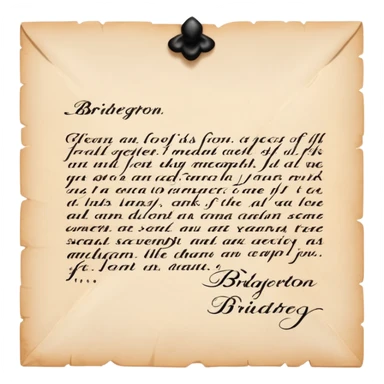 bridgerton letter sticker