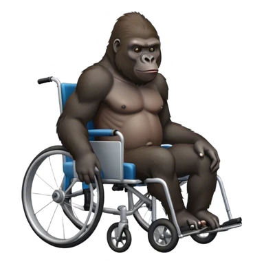 Gorila în a wheelchair sticker