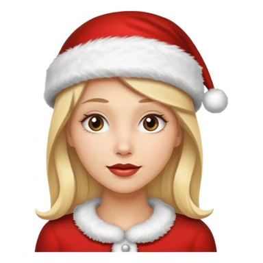Blondie woman santa clauss sticker