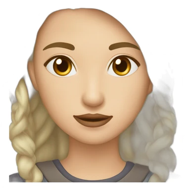 Девушка с голубыми глазами и прямыми светло коричневыми волосами sticker