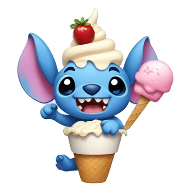 Stitch with ice cream sticker