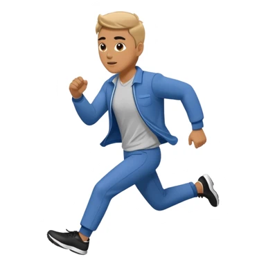 Man in plane clothes running after the car called hyundai ionic sticker