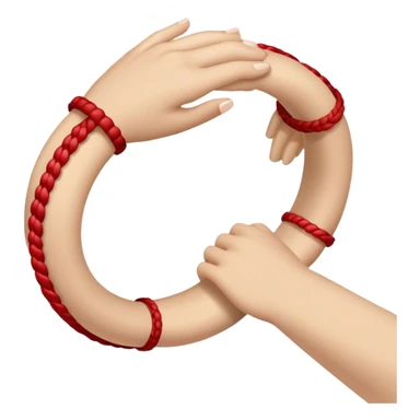 Hand red bracelet thread  sticker