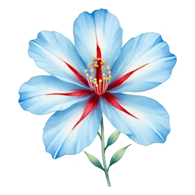 light blue flower bleeding sticker