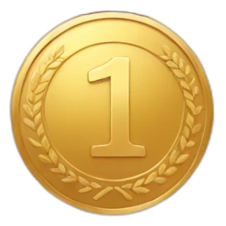 gold 1st place medal sticker