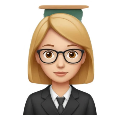 English teacher at a chalkboard with ABC written on it sticker