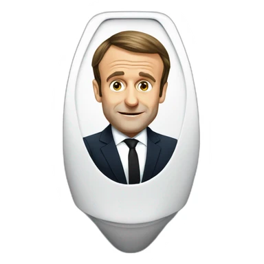Emmanuel macron on toilets sticker