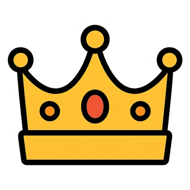 golden crown, classic royal style sticker