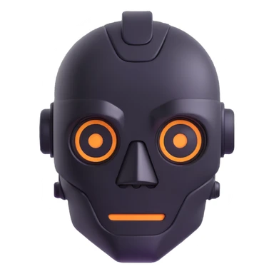 robot face representing artificial intelligence sticker