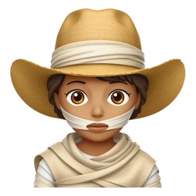 mummy with hat cowboy hat  sticker