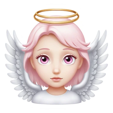 Light pink eye with angel wings sticker