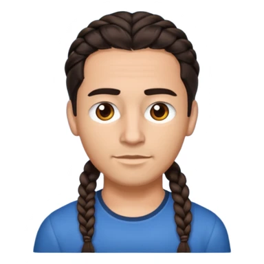 men and, haired, braided, brunet sticker