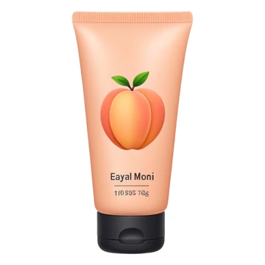 solid light peach plain skincare tube sticker