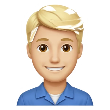 Blonde guy dauchaund cleaner sticker