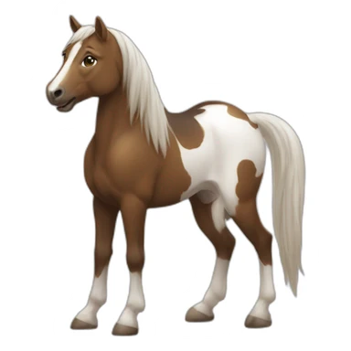 Cheval sur un chat sticker