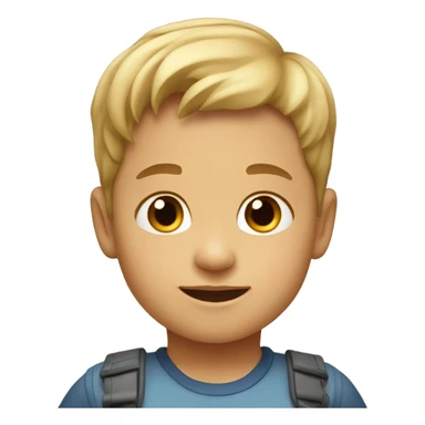 A 1 years old boy with blond to brown hair  sticker