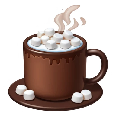 hot chocolate with marshmallows sticker