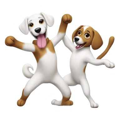 Dogs dancing with ice spice sticker