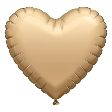 Foil balloon beige heart  sticker