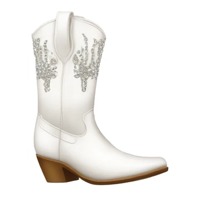 White cowgirl boots with rhinestones sticker