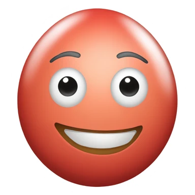 Red egg without any face sticker