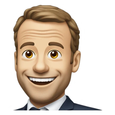 Macron en train de rire sticker