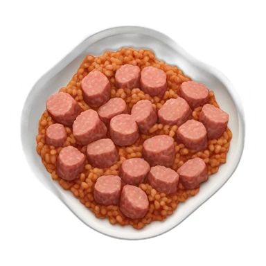 Minced meat plate sticker