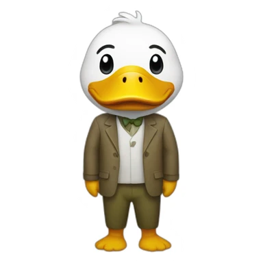 man wearing duck suit sticker