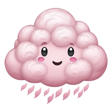 light pink storm cloud sticker