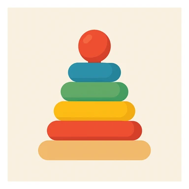 Flat design style toy sticker