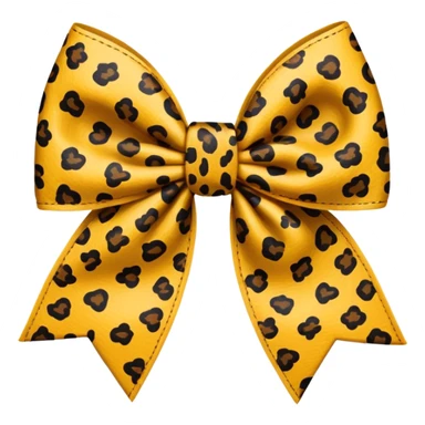 leopard print bow  sticker