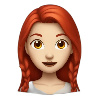 vampire girl with red hair sticker