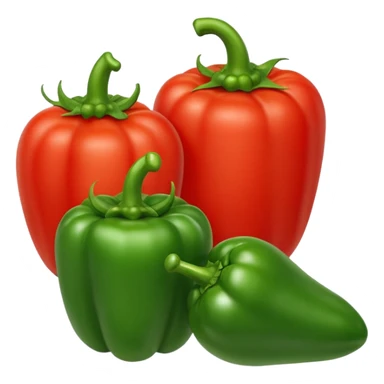 Tomato and bell pepper together sticker