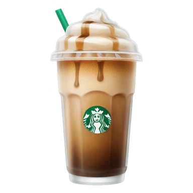 Starbuck ice coffee with ice cubes sticker