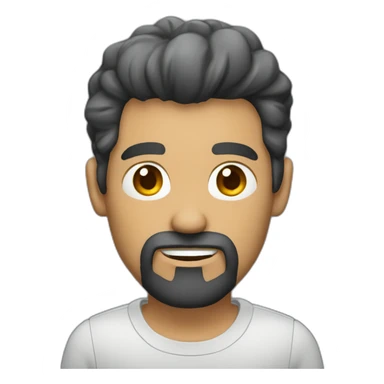 web developer dark graying hair goatee sticker