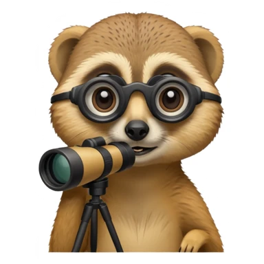 Meerkat watching with binoculars  sticker