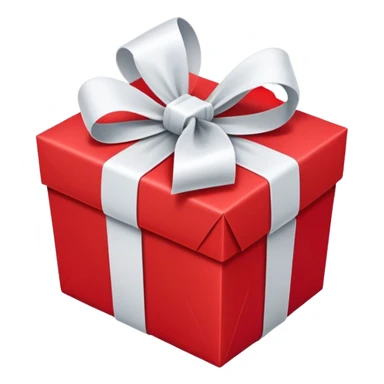 a rectangle gift, front view sticker