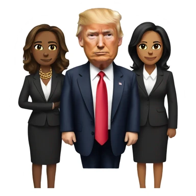 trump + kamala sticker
