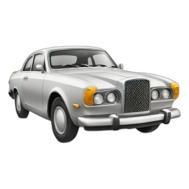 Man with mustache driving volga-car sticker