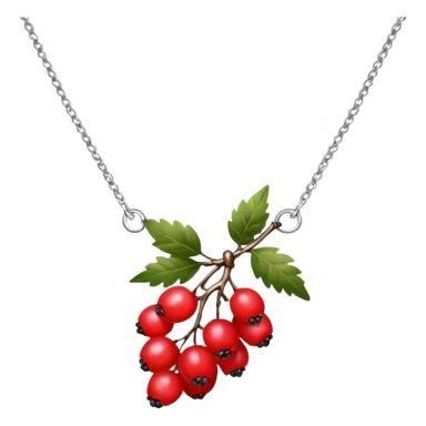 rowan/mountain ash berries ans necklace sticker