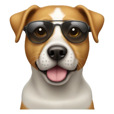 Dog wearing a sunglasses  sticker