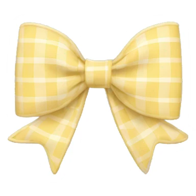 Pastel yellow plaid bow sticker