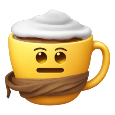 chica pelirroja con piel clara envuelta en manta con frío y un café caliente sticker