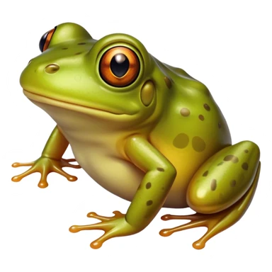 a cottagecore aesthetic olive color frog sticker